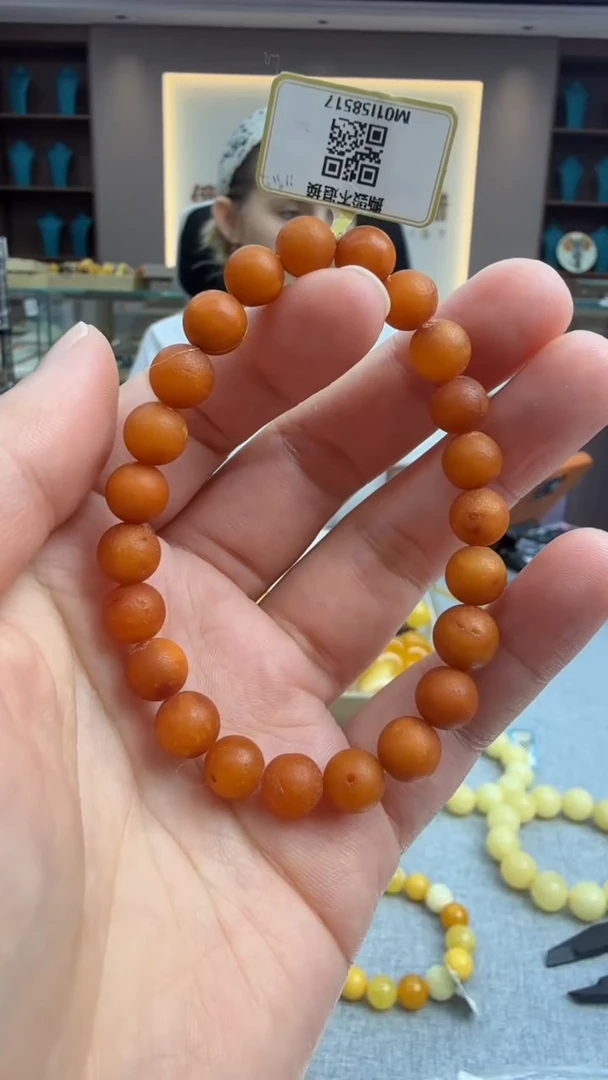 手串琥珀未镶嵌秒拍号假一罚三