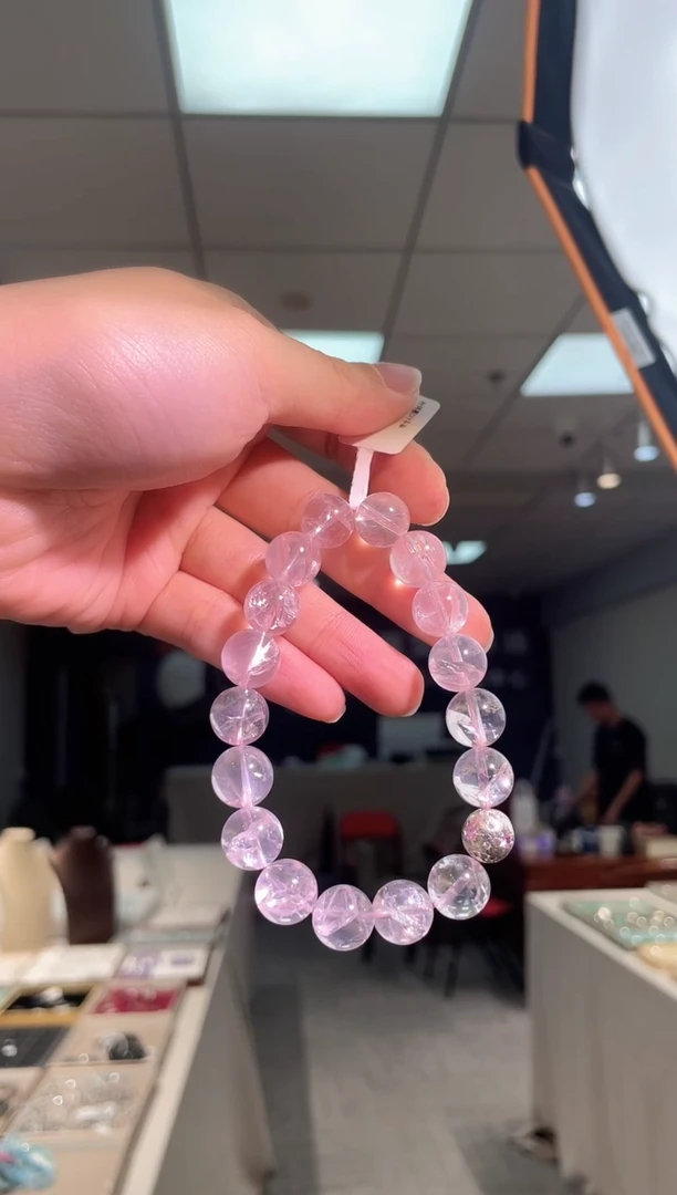 未镶嵌手串水晶天然粉阿赛水晶