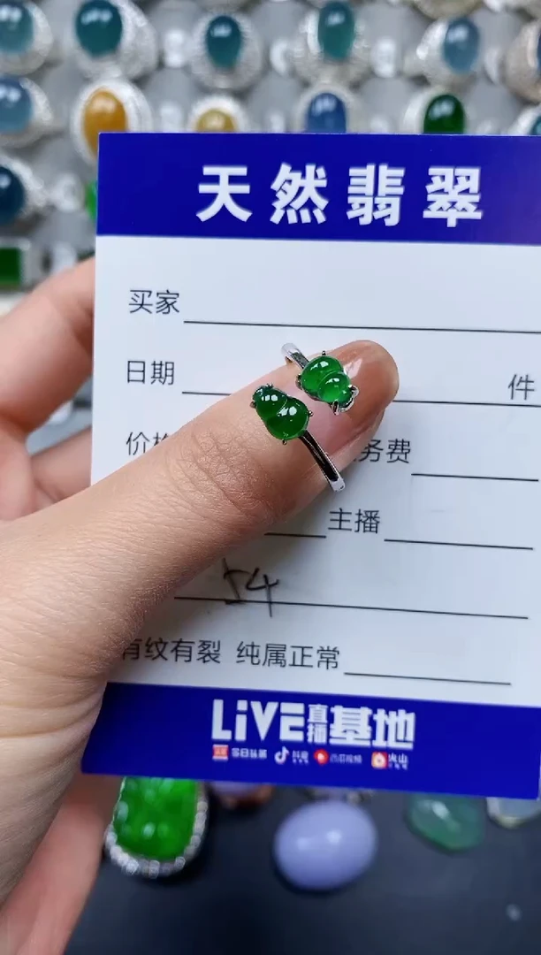 【闪购商品】翡翠戒指银S925镶嵌0054