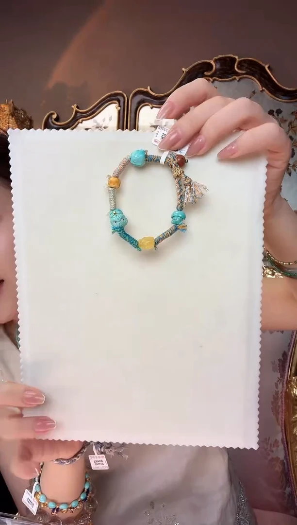 未镶嵌绿松石手链绿松手绳