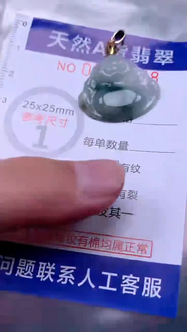 翡翠未镶嵌吊坠(不含链)1