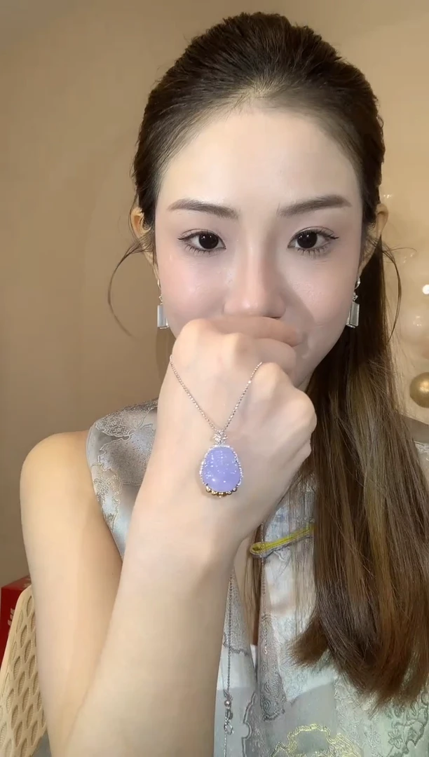 吊坠(不含链)18K金镶嵌翡翠A47 不含链