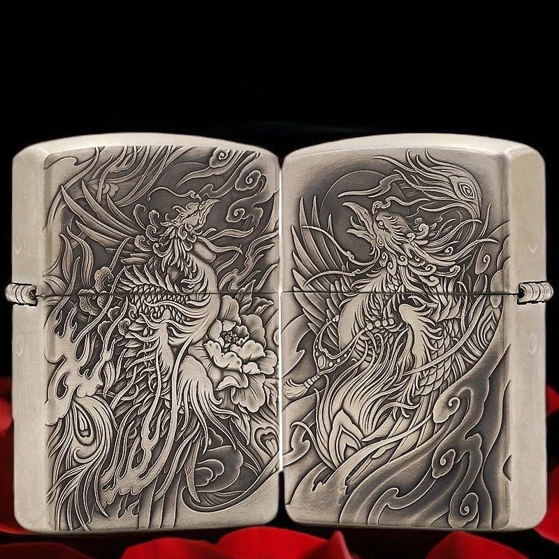 ZIPPO/之宝打火机S925银盔甲【九天凤凰】原装正品煤油机DYJ1