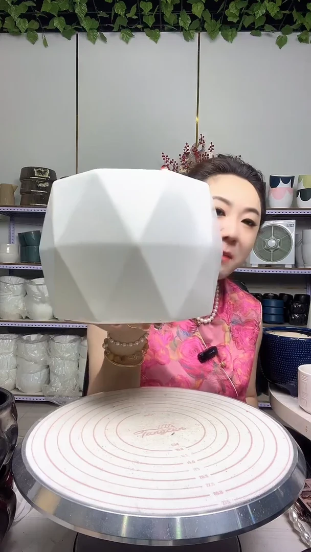 陶瓷花盆默认打孔宽高21-17.5