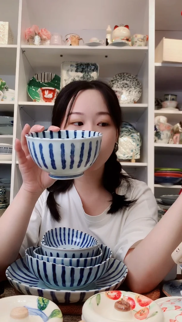 陶瓷浓十草13cm米饭碗