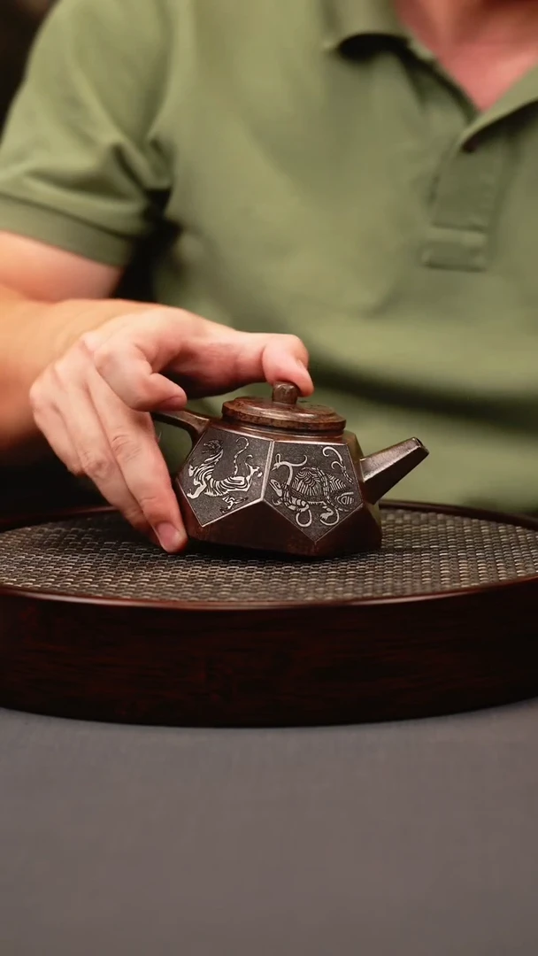 茶壶紫砂龙背青砖石