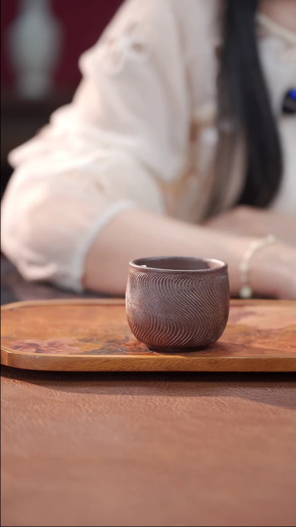 裸烧水纹主人杯aa