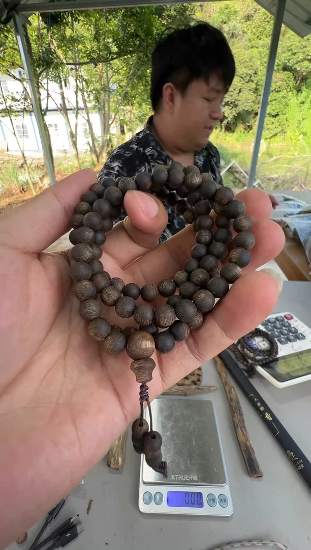 沉香手串张勺子06圆珠多圈多样性发一