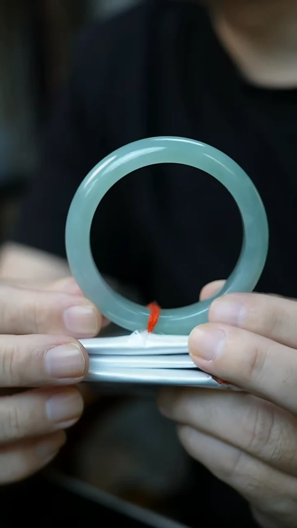 未镶嵌手镯翡翠22号-53糯冰正圈/D/3