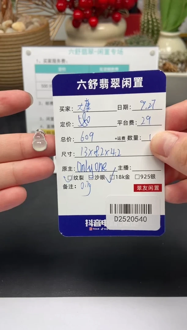 颈饰18K金镶嵌翡翠大****国D2520540