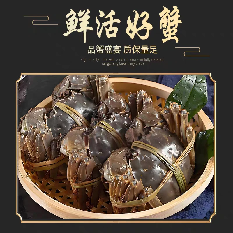 【活蟹现发】正宗苏州精品大闸蟹公蟹4两母蟹3两6-10只礼盒装大螃蟹