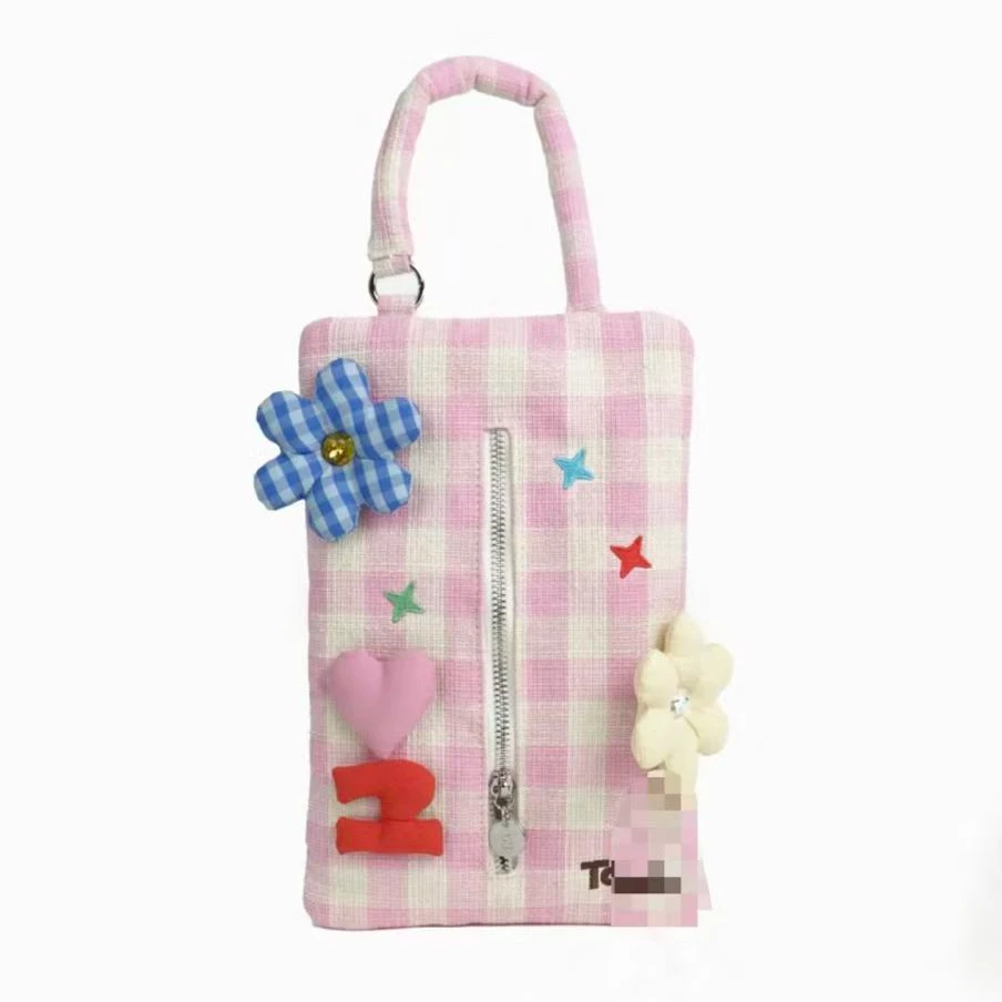 【新品】现代简约日式粉嫩少女心纸巾套印花收纳袋韩式拉链