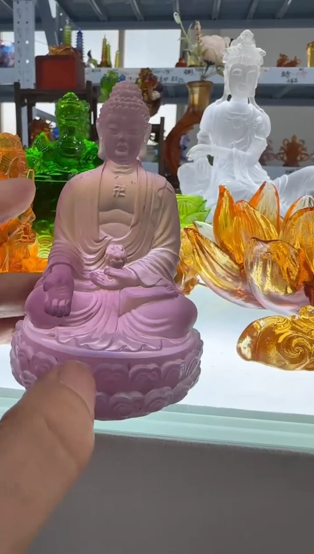 手工艺品琉璃620 阿弥陀佛 古法琉璃  微瑕介意勿拍 不退不换