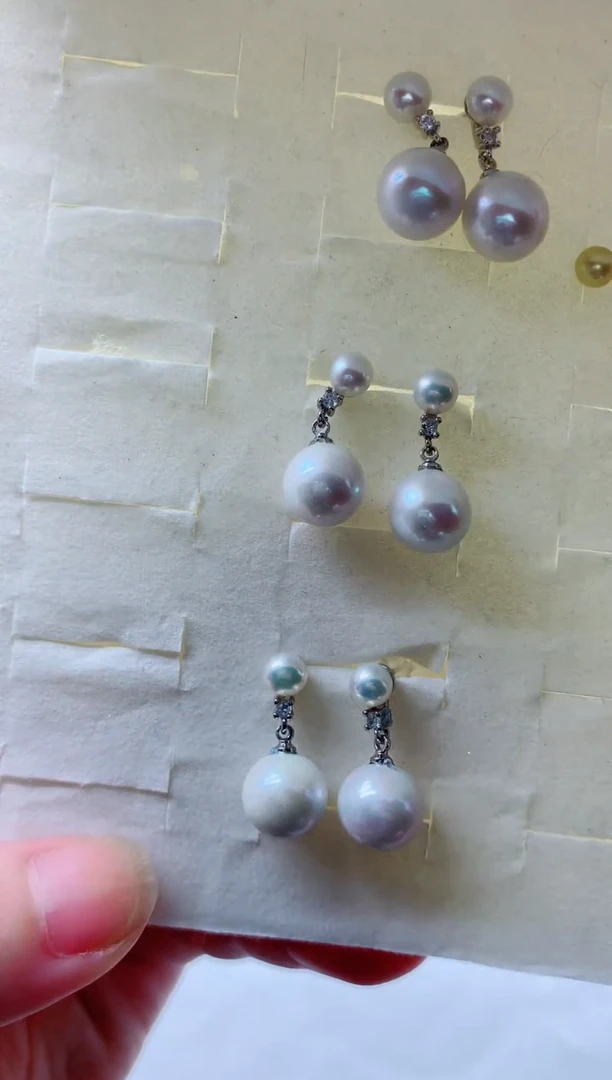 未镶嵌耳饰淡水珍珠多样性发其一（非无瑕）