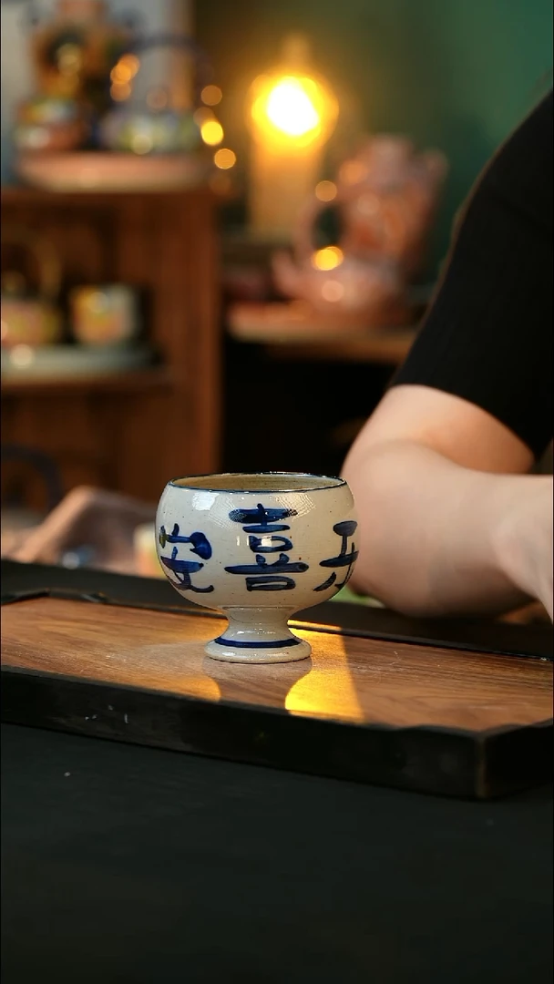 杯手绘心瓷陶瓷浮力