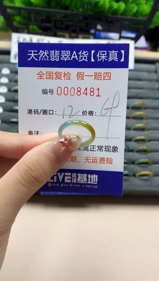 未镶嵌戒指翡翠天然  8481
