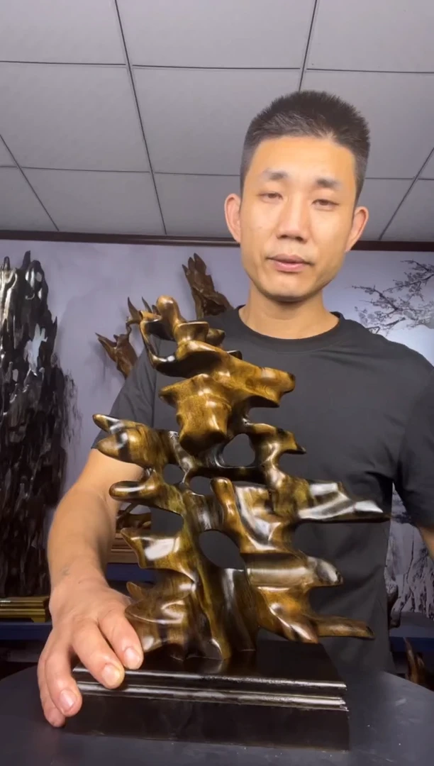 金丝楠木雕款R*G金丝楠木工艺品摆件
