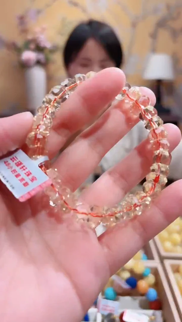 未镶嵌手链水晶若*10咪天然黄水晶