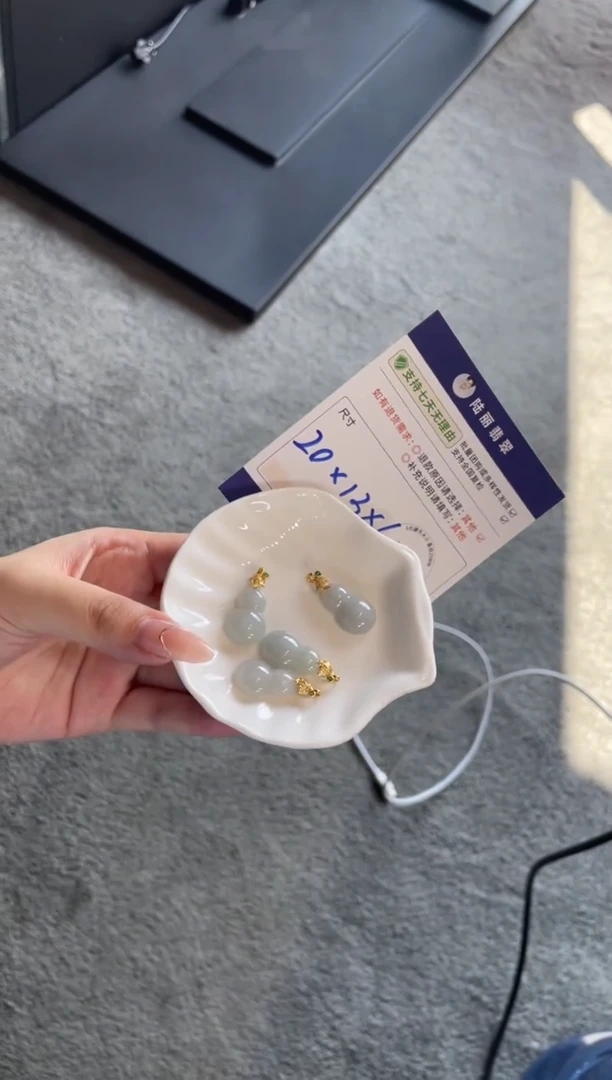 银S925镶嵌挂件翡翠葫芦多样性发其一CP配绳5