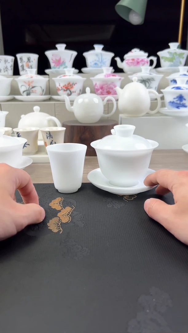 【闪购商品】冰瓷素烧盖碗175cc，工厂直播浮力