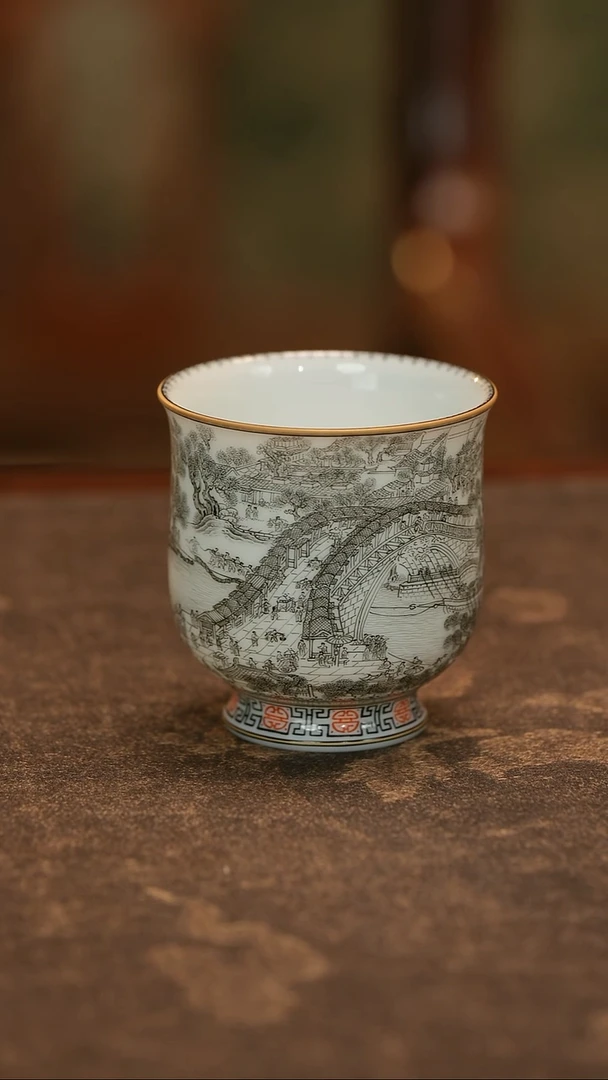 柒****?手绘重工墨彩清明上河图主人杯