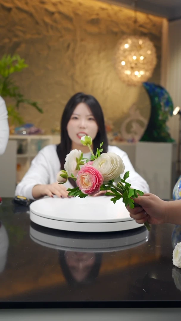 摆件学*涯仿真花2只