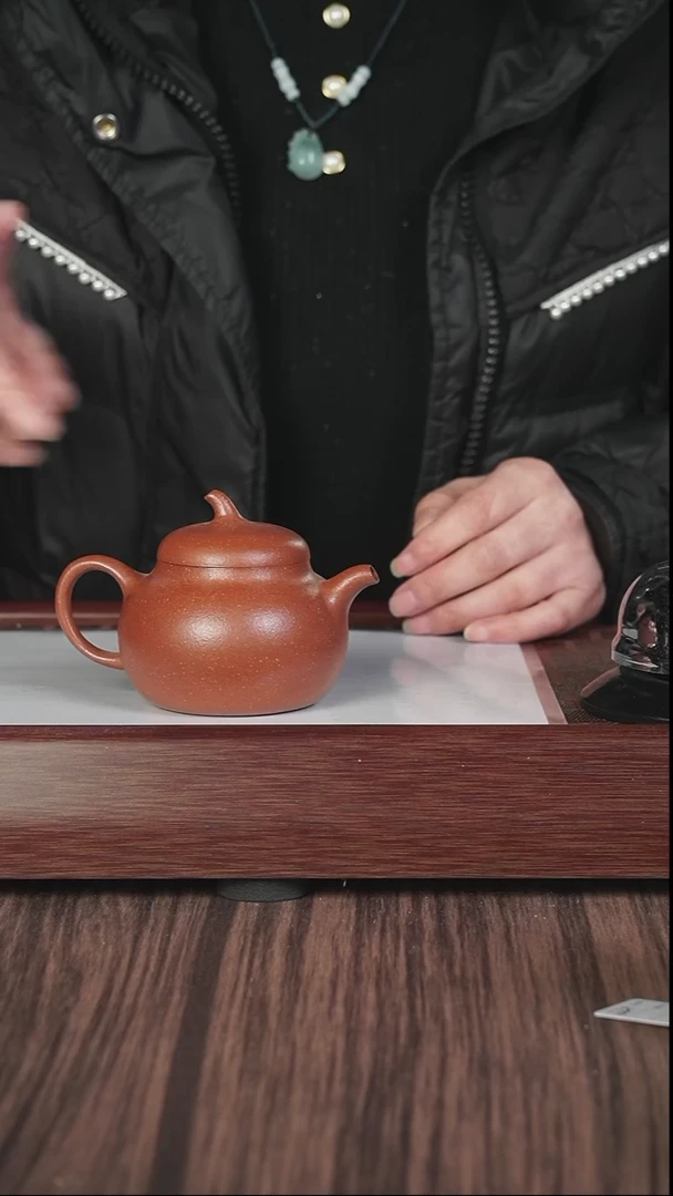 【闪购商品】紫砂茶壶xj  红降坡  茄瓜