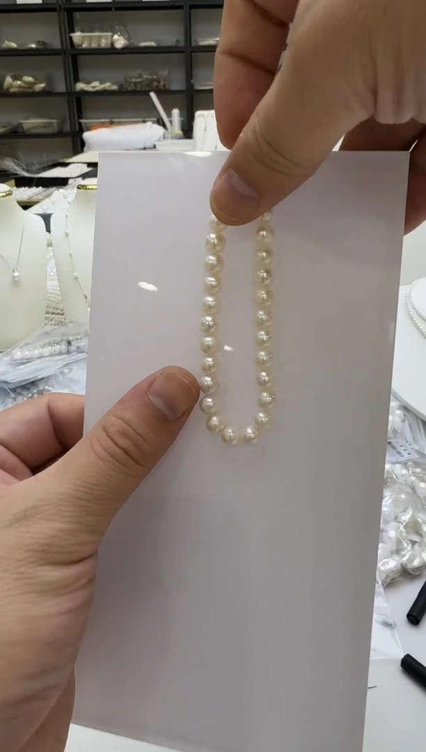 淡水珍珠手链未镶嵌7mm 无核-弹力绳