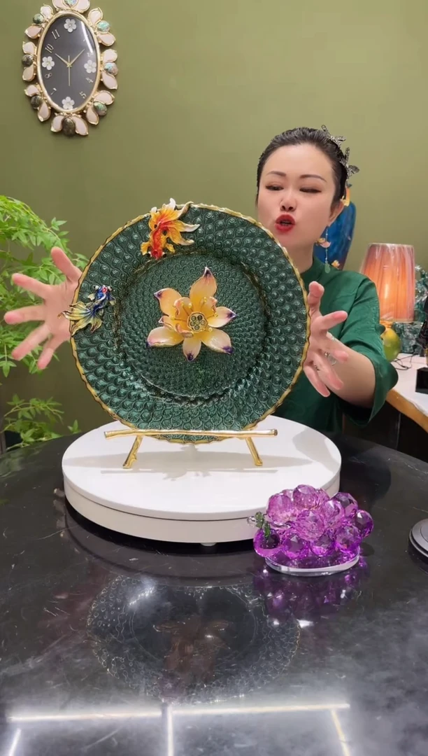 合金珐琅彩  赏盘