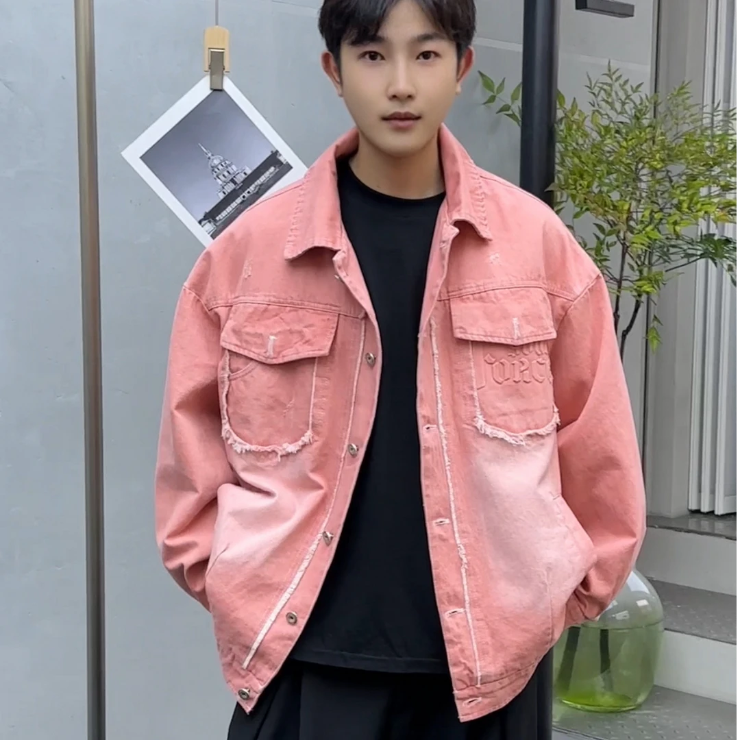 【956】美式复古高街牛仔外套956*1