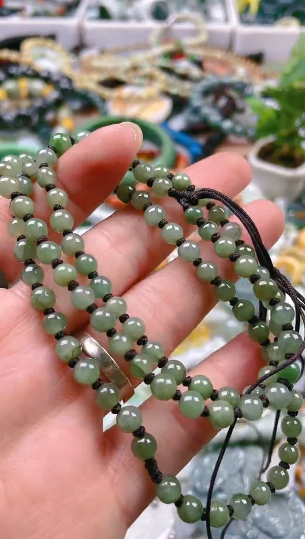 【闪购商品】翡翠颈饰未镶嵌5MM/V/翡翠A货一图一物
