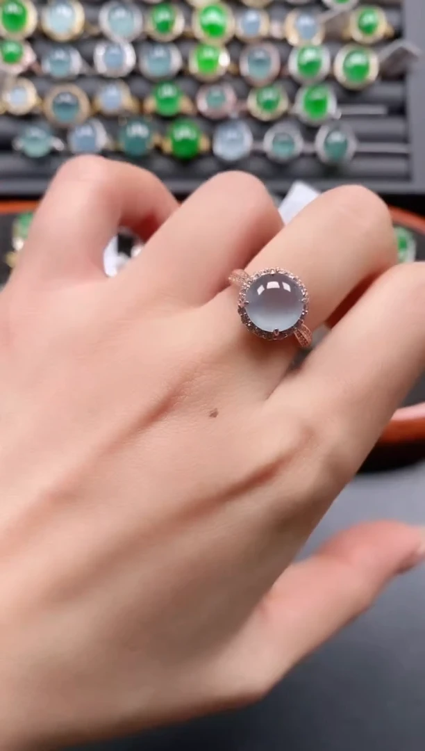 银S925镶嵌戒指翡翠11