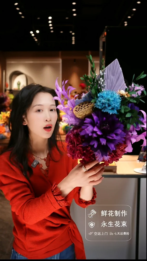 手工艺品琉璃手工花器花束空运包邮送货上门-以图片为准