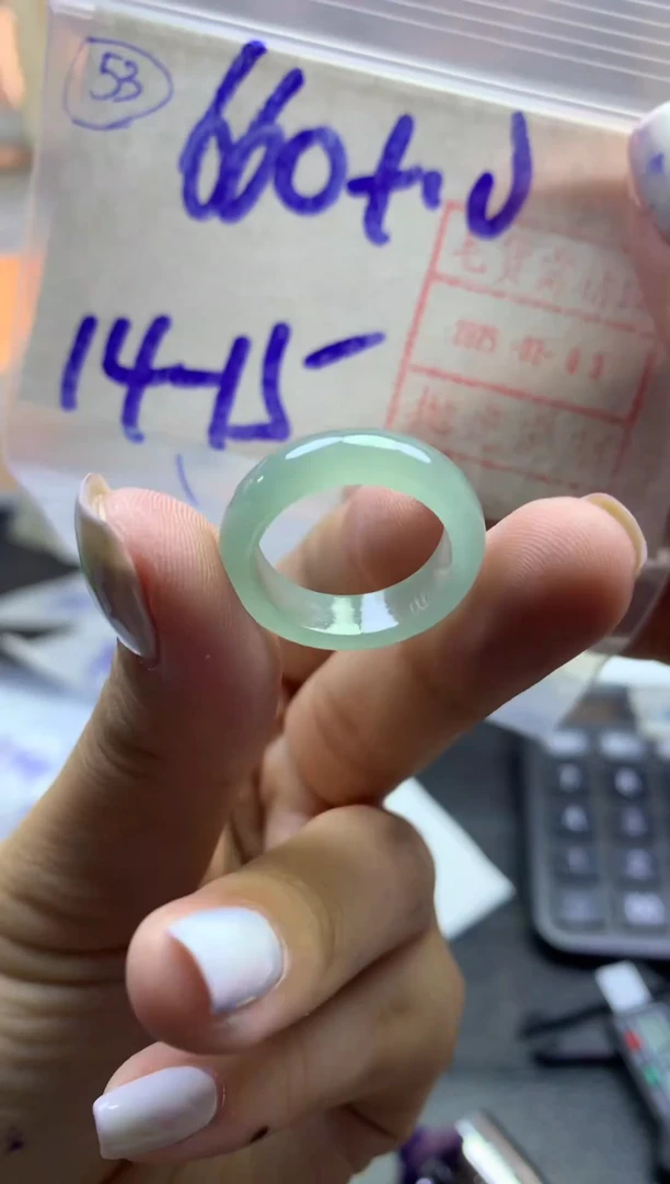 【闪购商品】定制翡翠未镶嵌戒圈1415-670元毛货需精抛光发