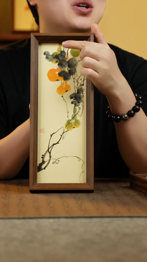 国画12.5*31.5纯手绘国风国画摆台