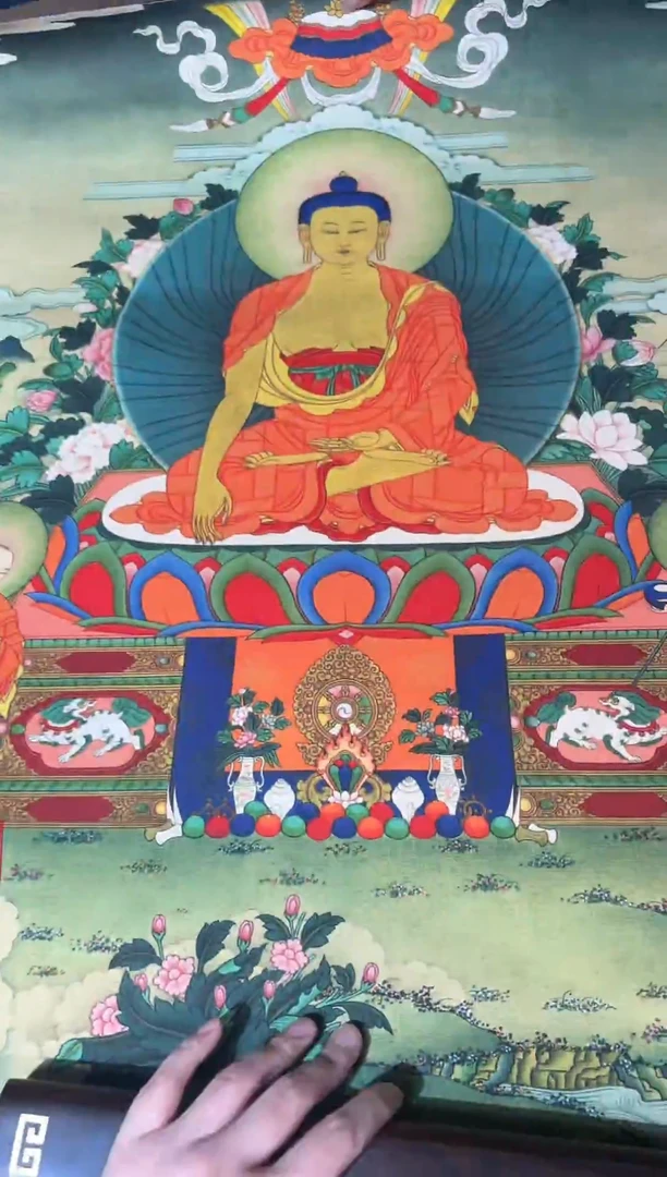 卷轴画龙妹的唐卡tk16081