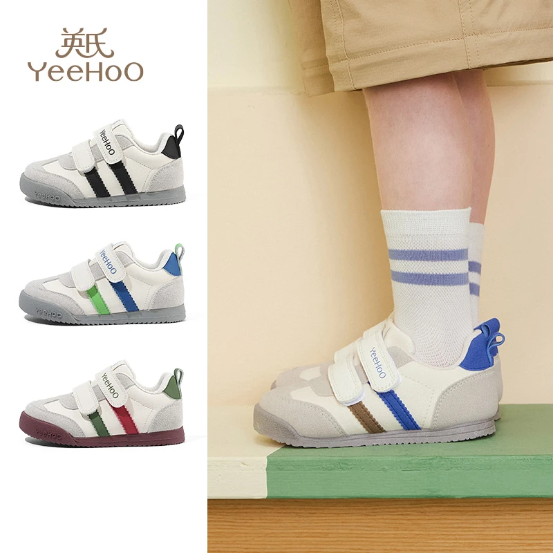 英氏童鞋儿童阿甘鞋春季新款防滑男童鞋子透气女童板鞋宝宝休闲鞋