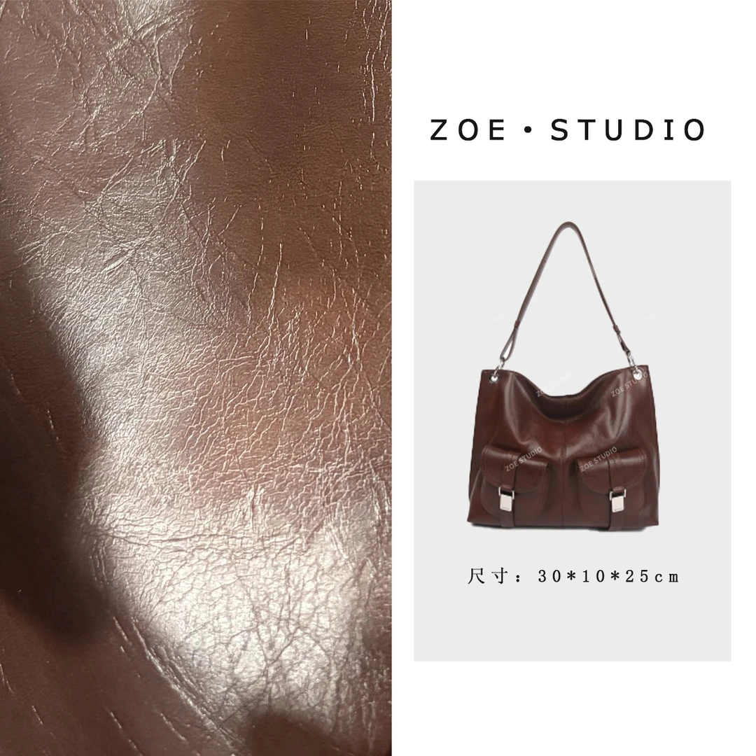 【佐伊甄选】SKL-7329-咖啡色轻奢女士时尚潮流百搭单肩斜挎包肩包