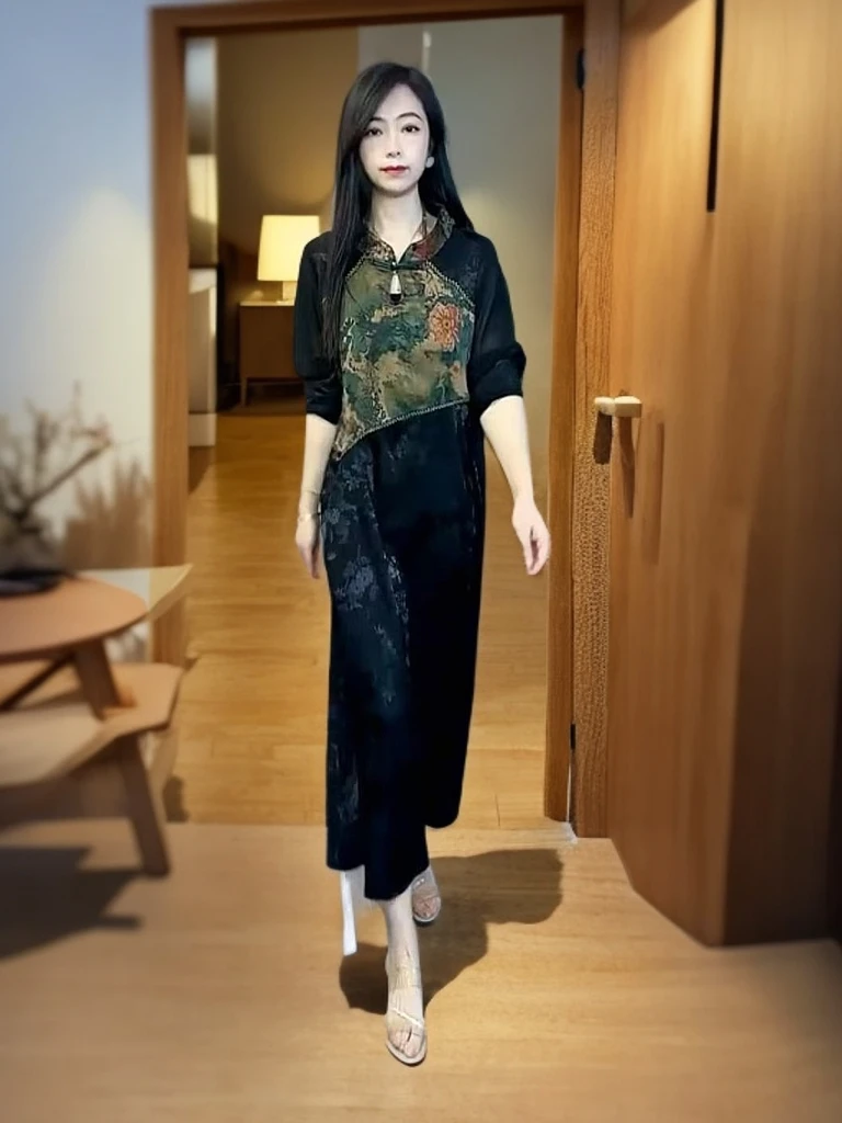 时尚气质减龄百搭设计师轻奢连衣裙1237