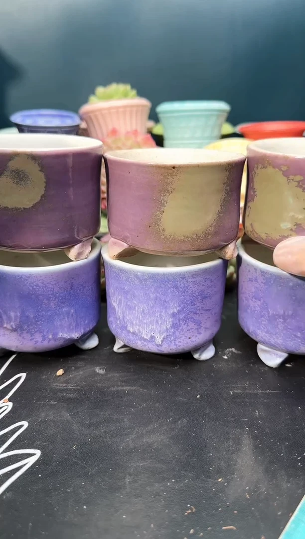 3917  小水墨盆 6个 默认微瑕