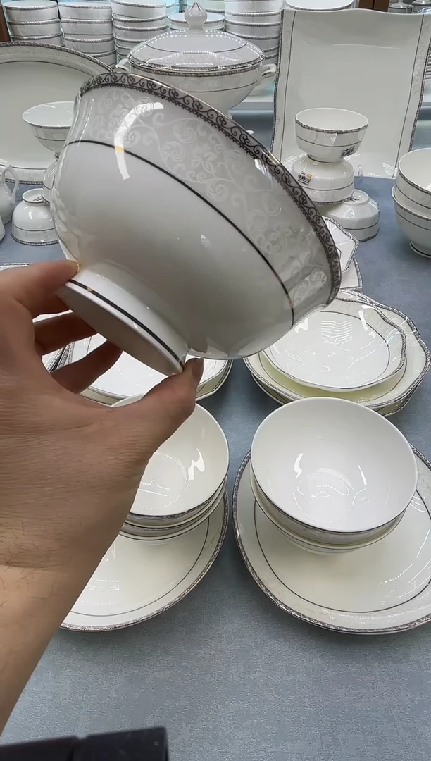 骨瓷玲珑6高6个