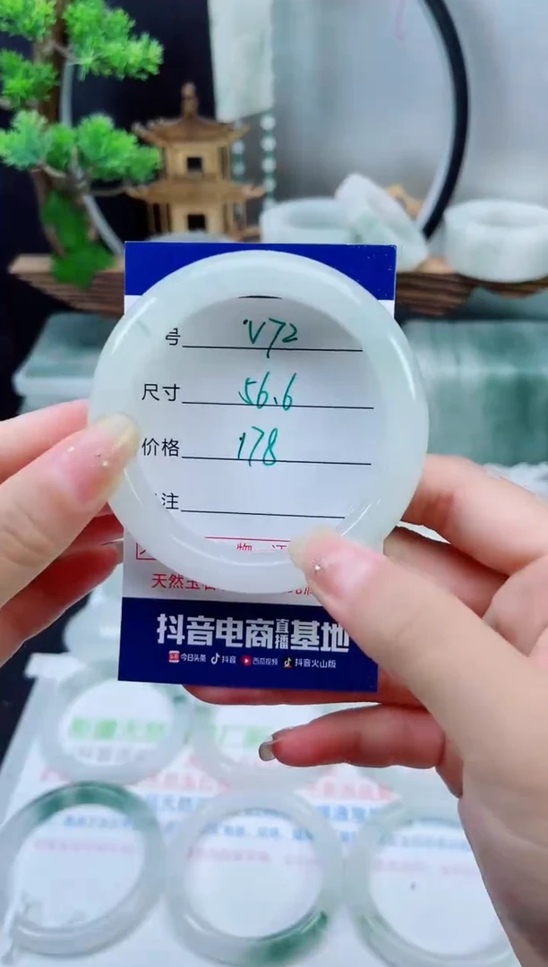 未镶嵌手镯石英质玉（天山翠）72