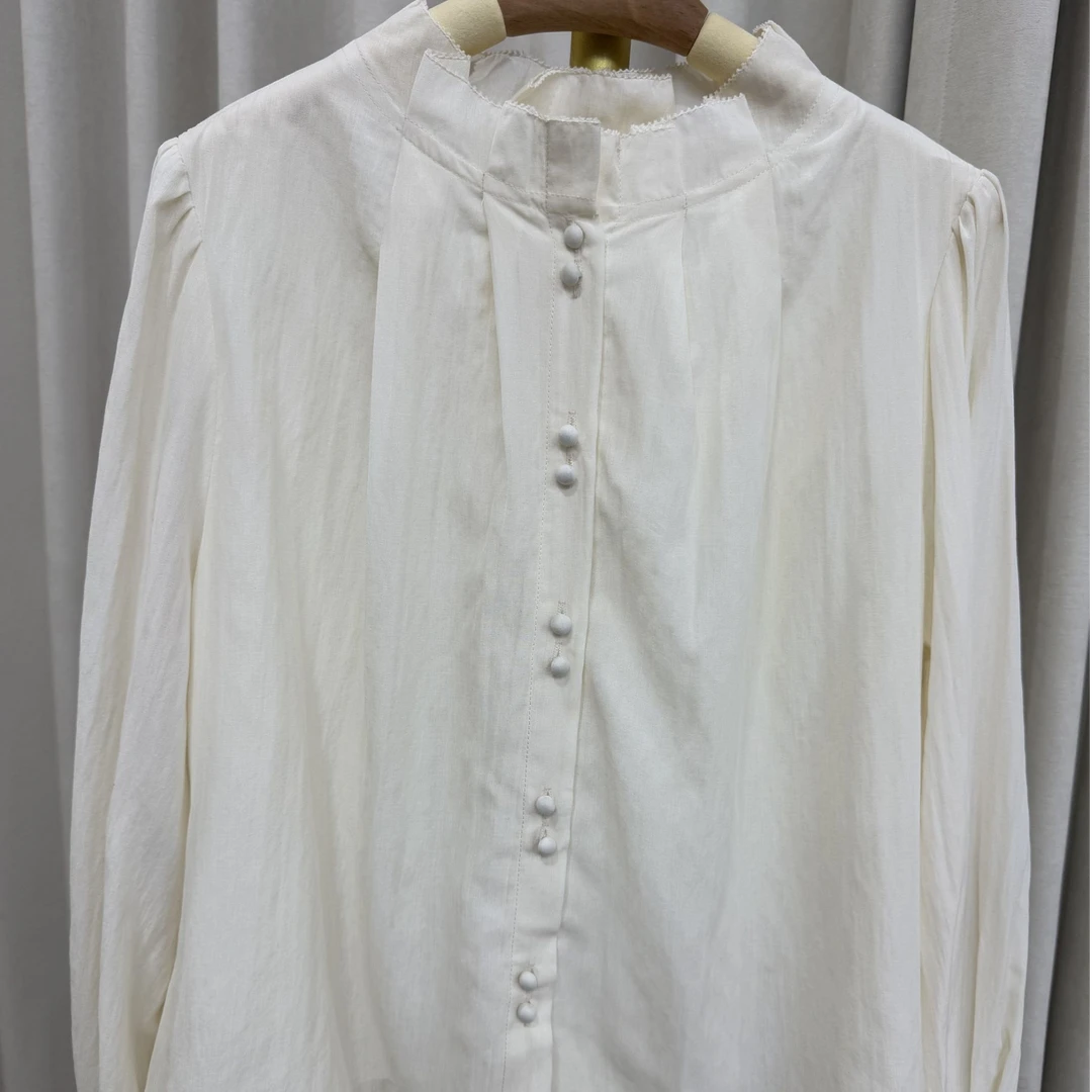 2416BDC893双层淑女风天丝小衬衣