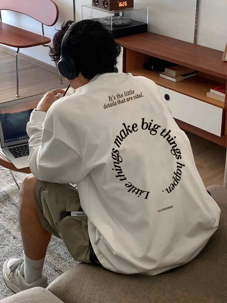 【重磅纯棉】cleanfit美式长袖T恤秋季爆款休闲百搭宽松简约潮流ins
