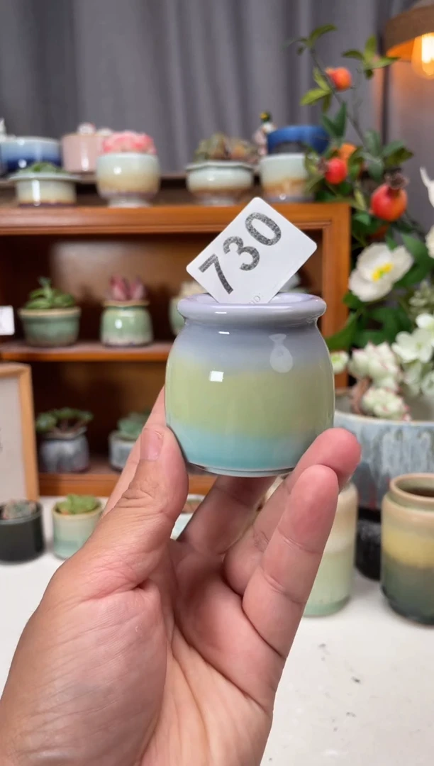 瓷片730知木小芳花盆