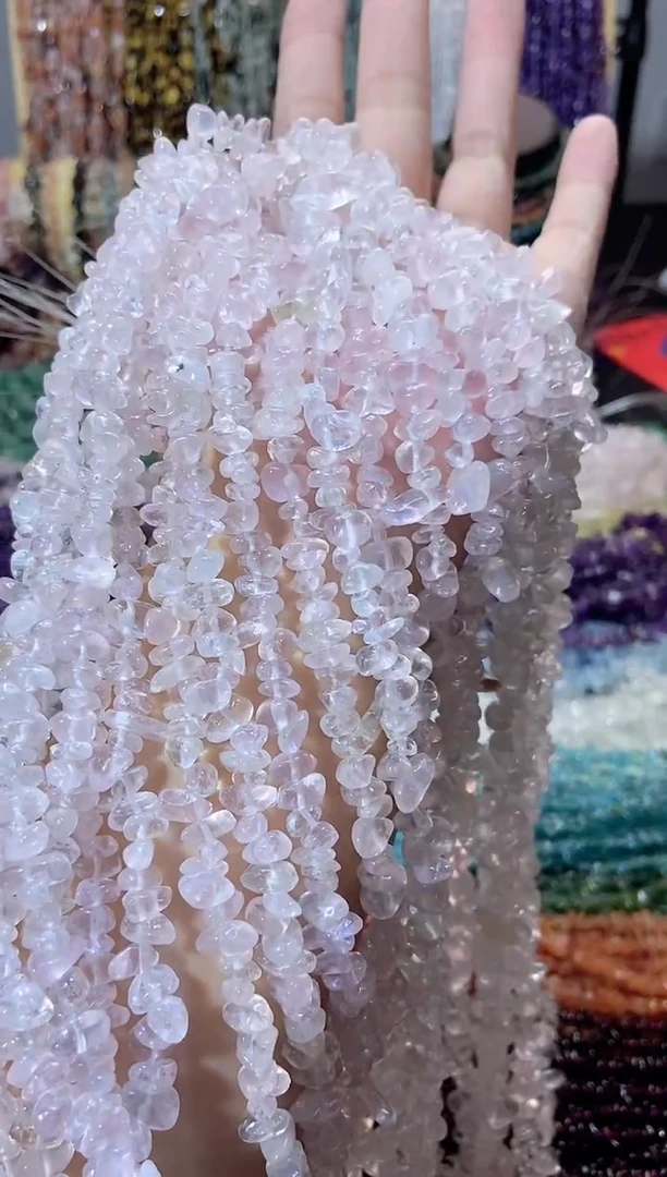 未镶嵌珠宝半成品水晶粉水晶