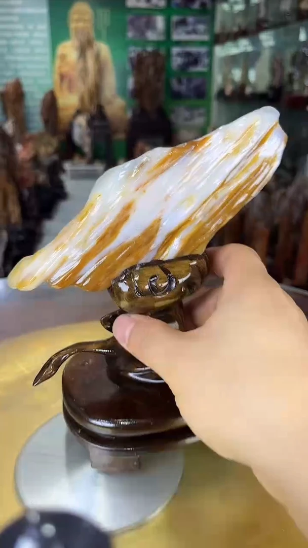 未镶嵌珠宝奇石硅化玉缅甸天然树化玉摆件