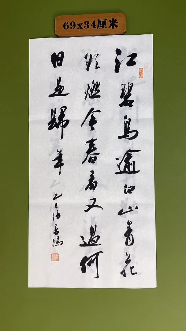 书法书法 张若鸿 尺寸69cm*34cm