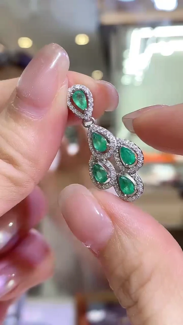 银S925镶嵌吊坠祖母绿183ZB1026产品一个