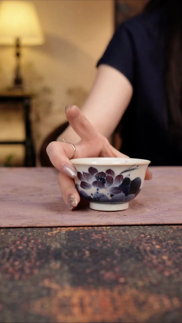 杯景德镇陶瓷杯碗柴烧多人